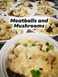 Meatballs with Mushrooms & Gravy served with Cauliflower
